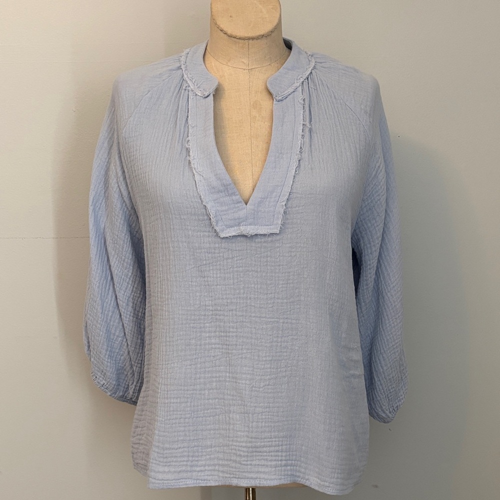 Lush Periwinkle Blue Blouse - Small